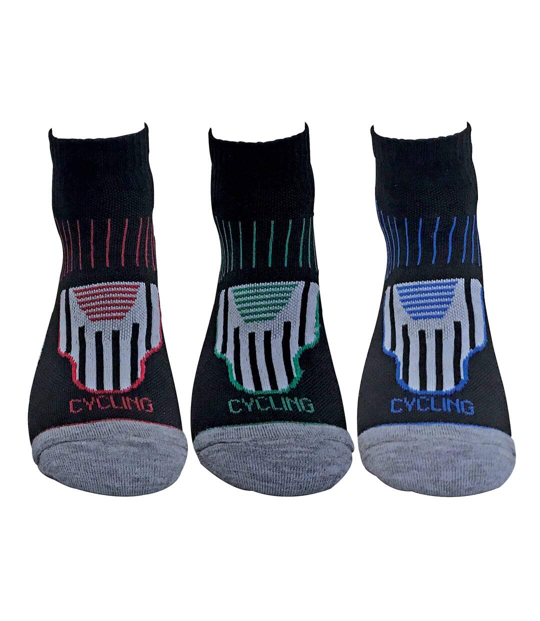 3 Paires Chaussettes Cyclisme Homme Sport Basses