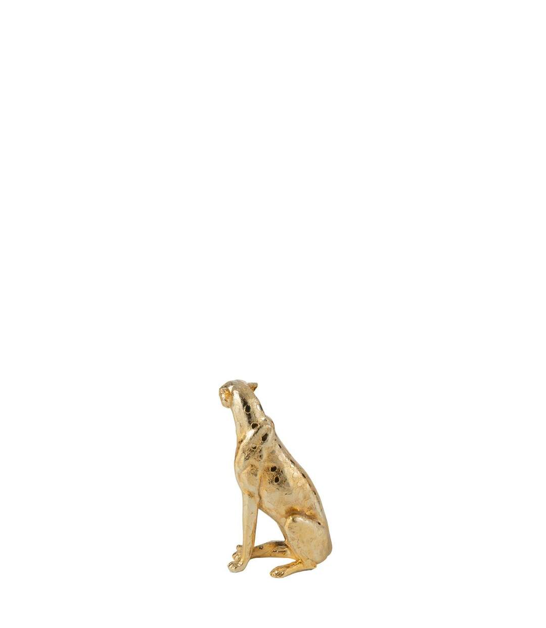 Statuette Léopard Assis Odis 37cm Doré-4