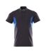 Mens Accelerate Polo Shirt Dark Navy Azure Blue Mascot-1