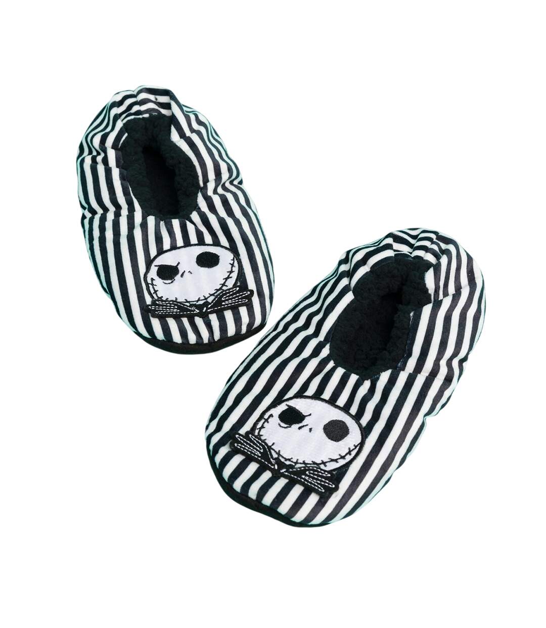 Chaussons Motif Jack Skellington Adulte Noir Blanc The Nightmare Before Christmas-1