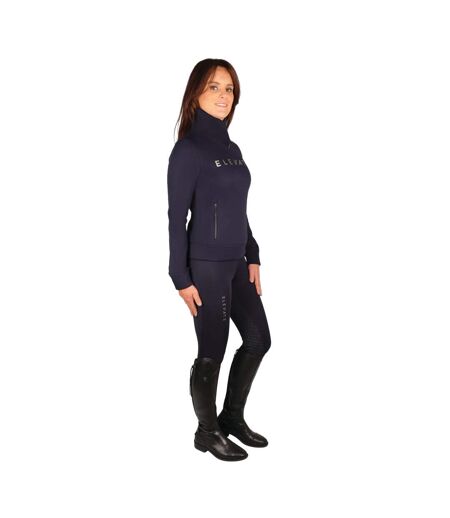 Womens/ladies elevate allure cross neck jumper navy Hy