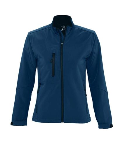 SOLS Womens/Ladies Roxy Soft Shell Jacket (Breathable, Windproof And Water Resistant) (Abyss Blue)