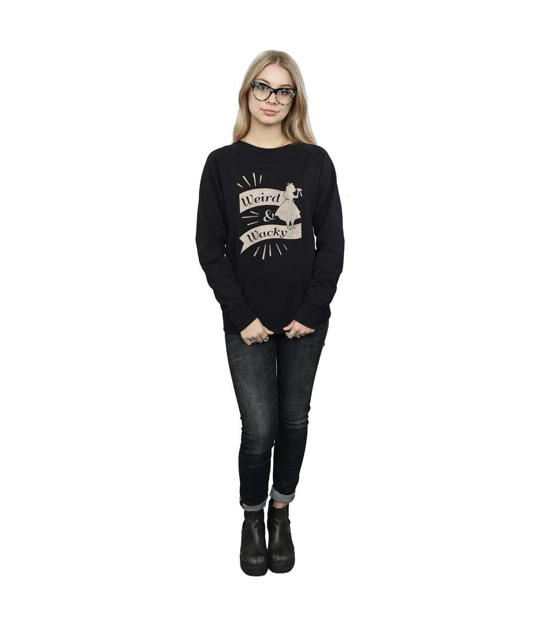 Disney - Sweat ALICE IN WONDERLAND WEIRD AND WACKY - Femme (Noir) - UTBI5530-4
