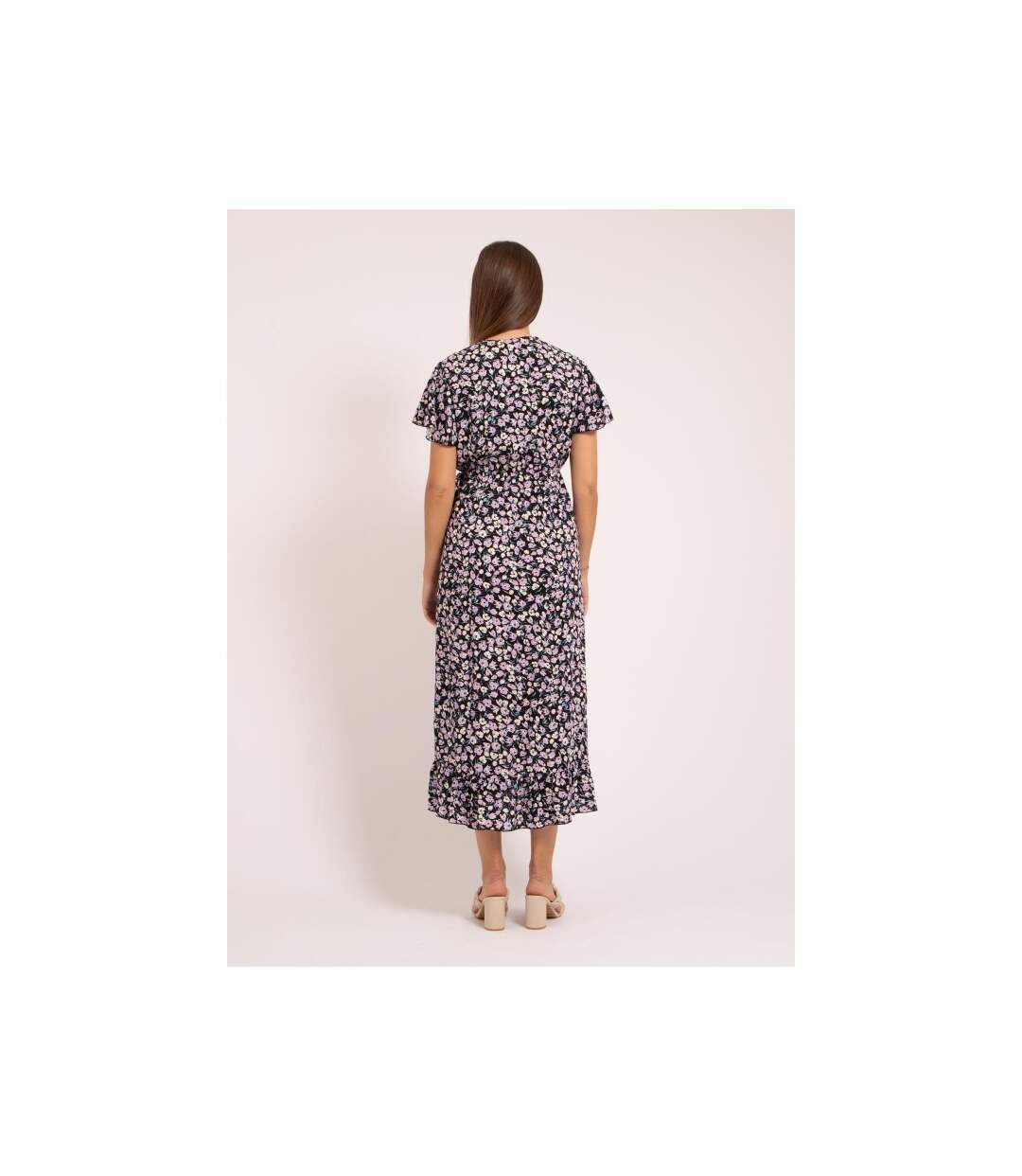 Robe longue portefeuille motifs ITANIA - Dona X Lisa-2