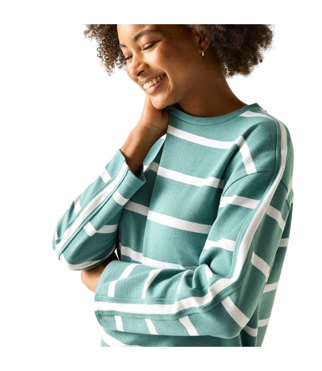 Womens/ladies Avira Sweatshirt Ivy Moss White Regatta-4