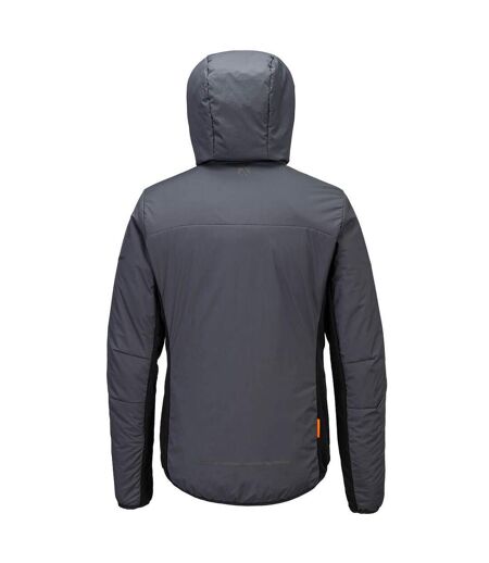 Mens ev4 insulated tall hybrid jacket metal grey Portwest