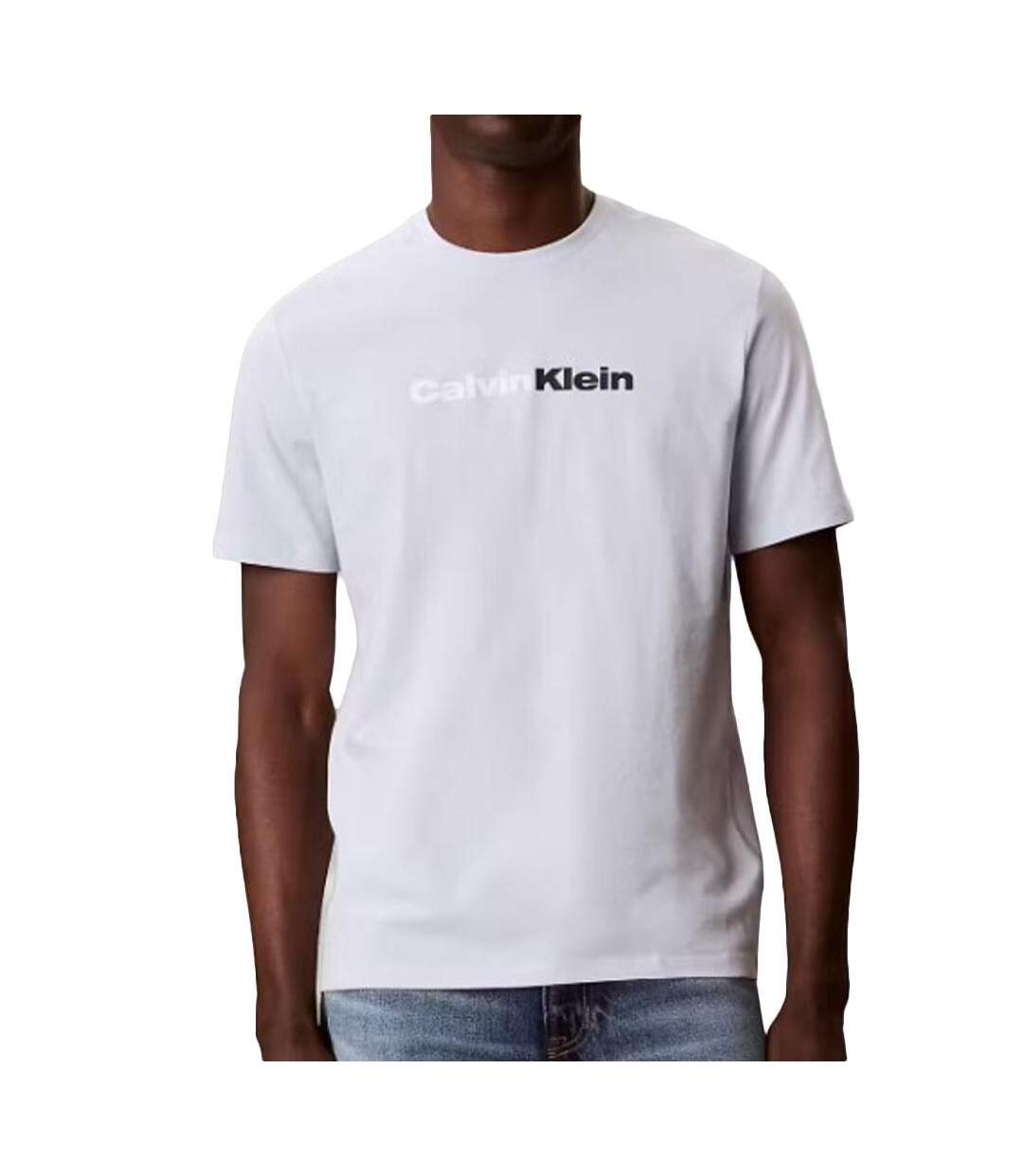 T-Shirt gris clair homme calvin klein jeans 30s eu wholesale-1