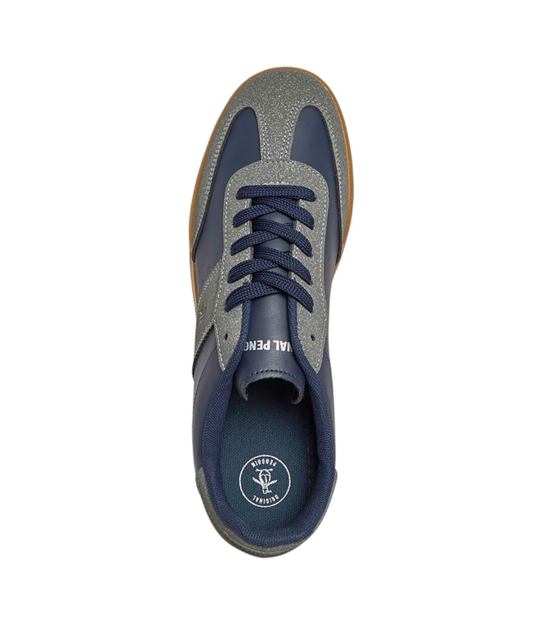 Mens Giovanni Panelled Trainers Charcoal Navy Original Penguin-3