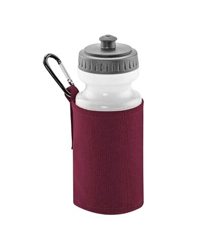 Quadra Water Bottle And Fabric Sleeve Holder (Pack of 2) (One Size) (Burgundy) - UTBC4159