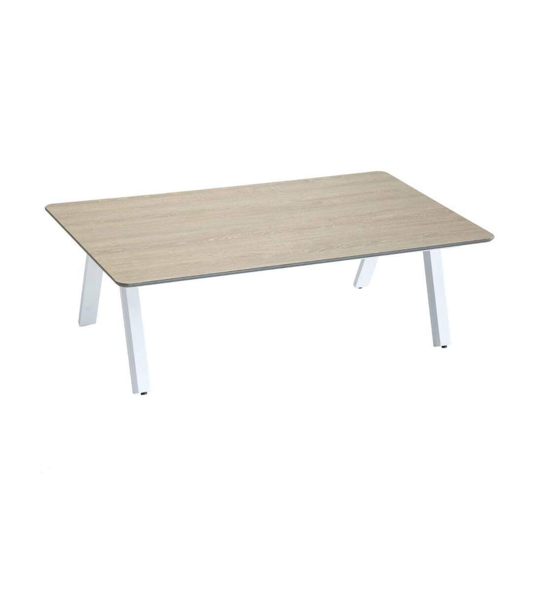 Salon de jardin Barcelone - 4 Places - Marron tonka et blanc-4