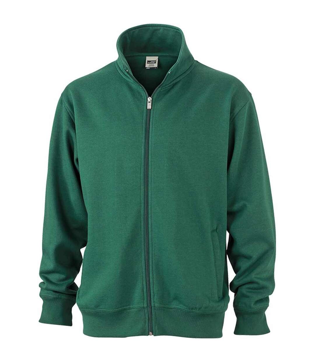 Sweat zippé workwear - Homme - JN836 - vert foncé