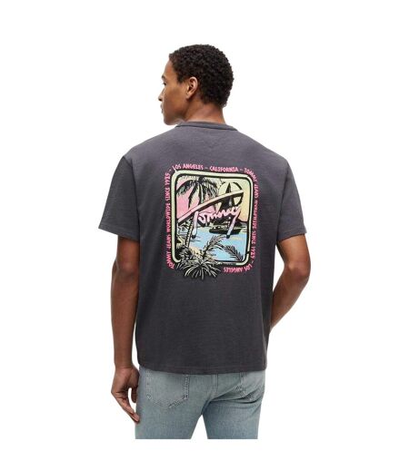 T-shirt Motif/style Signature Homme Noir Délavé Tommy Jeans