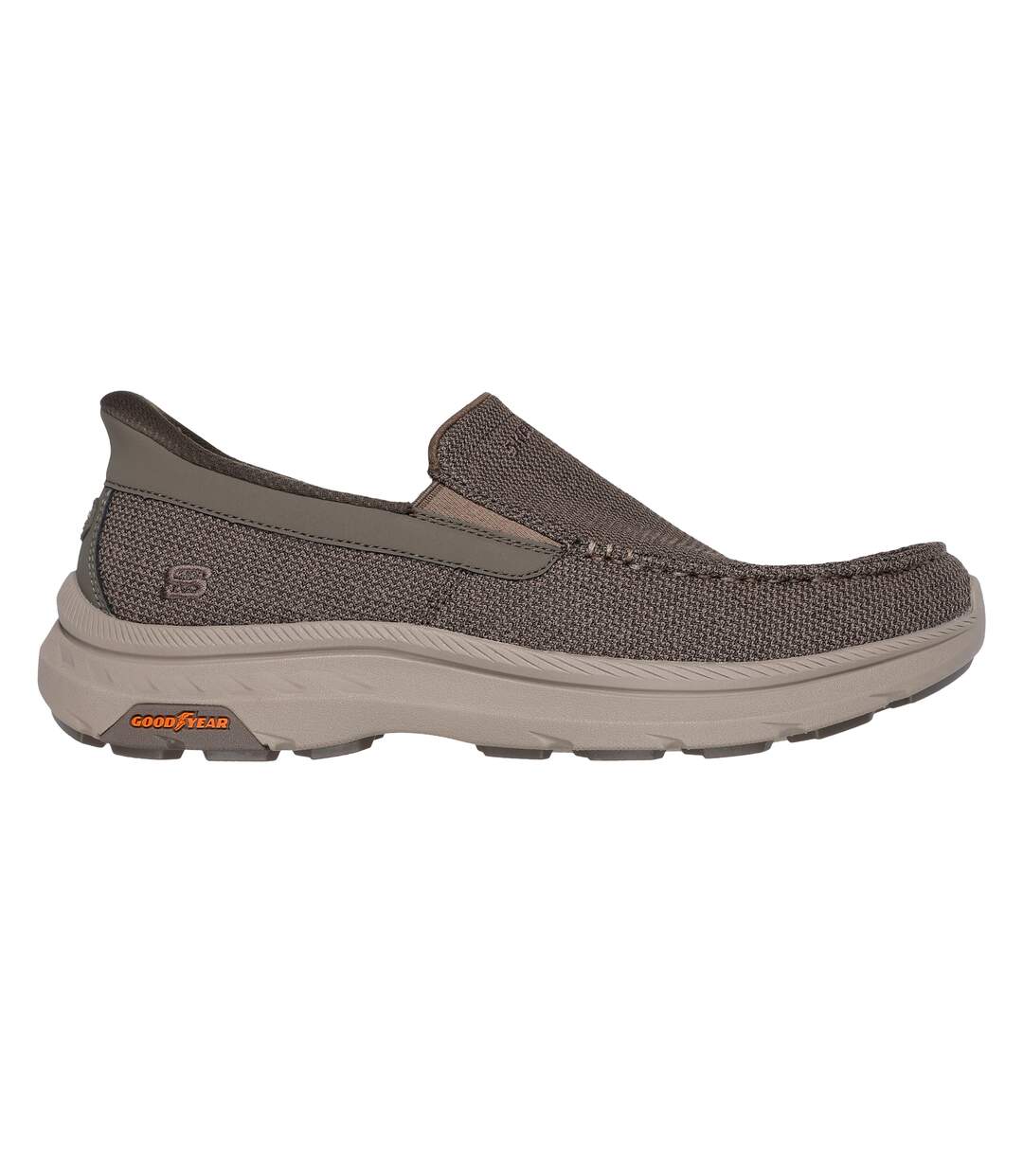 Mens Pollard Wilfred Slip-in Trainers Taupe Skechers-3