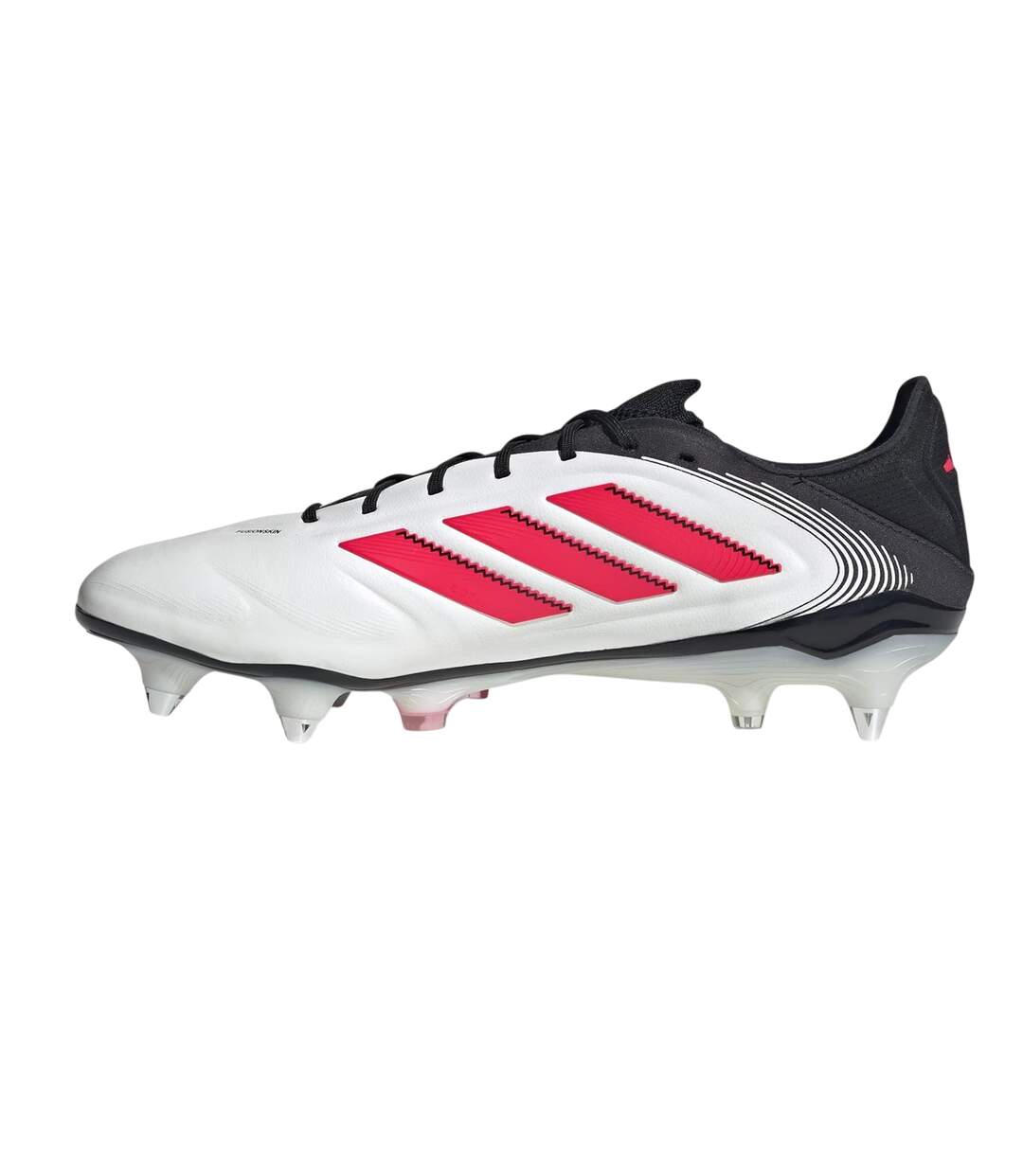 Unisex Adult Copa Pure.3 Leather Soft Ground Football Boots White Red Adidas-3