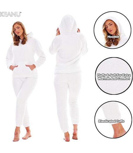 Ensemble De Pyjama Long Femme Blanc Keanu
