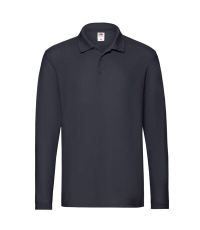 Fruit of the Loom Mens Premium Long-Sleeved Polo Shirt (Deep Navy)