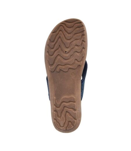 Womens/ladies alcee diamante sandals navy Cipriata