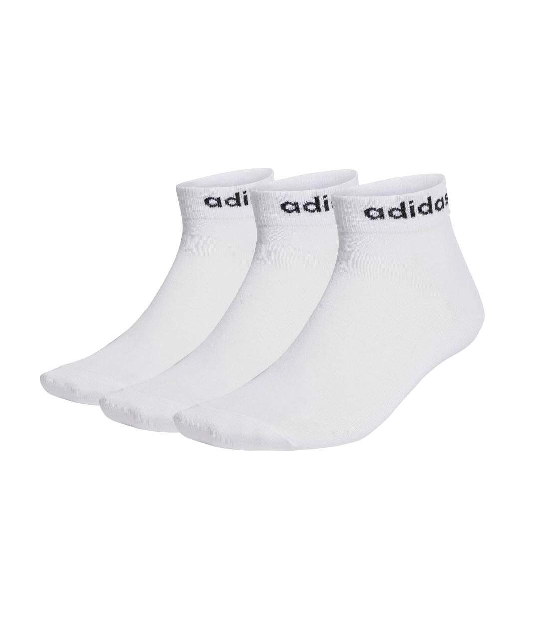 X3 paires de chaussettes blanche mixte adidas linear-1