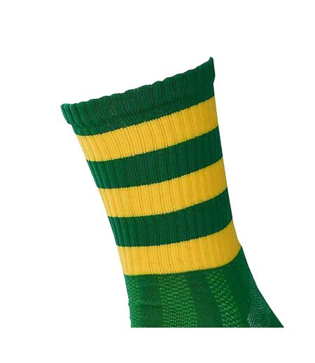 Chaussettes de football pro adulte vert / doré Precision