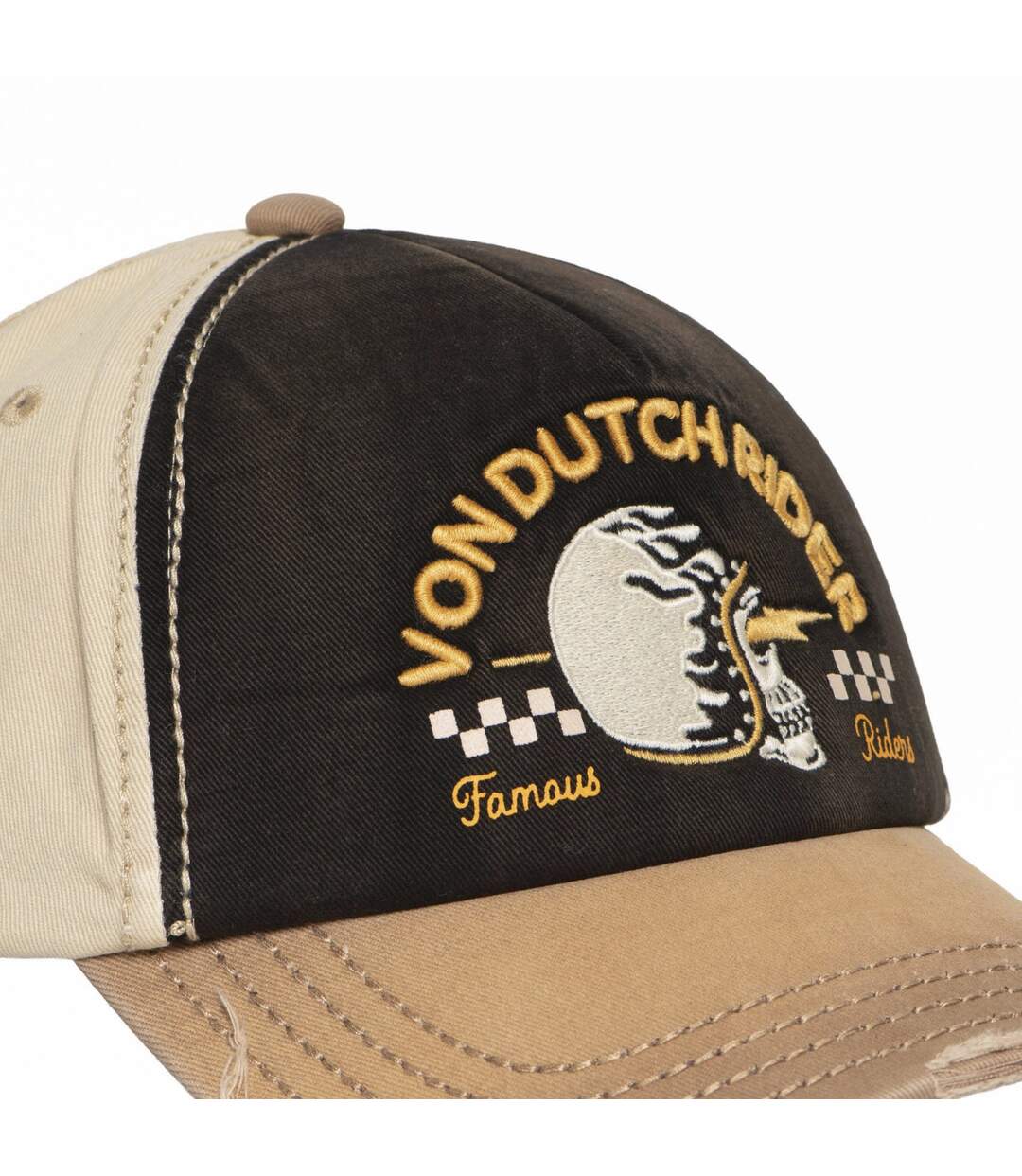 Casquette trucker avec filet adulte effet usé et broderie Xavier Vondutch-3