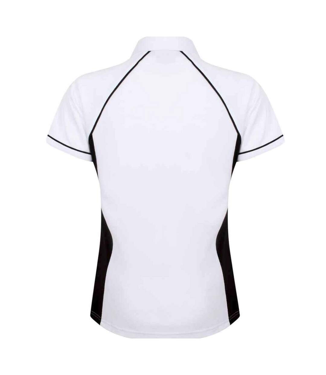 Polo femme blanc / noir Finden & Hales