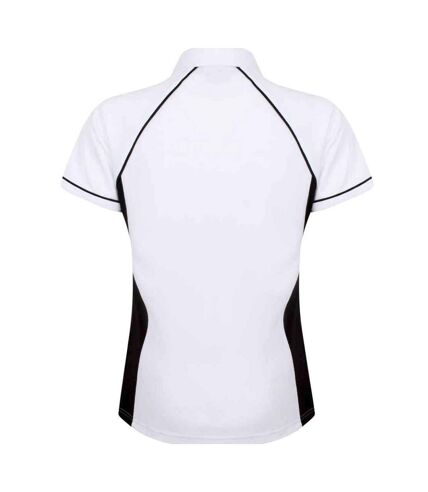 Finden & Hales Womens/Ladies Piped Performance Polo Shirt (White/Black/Black) - UTPC5629