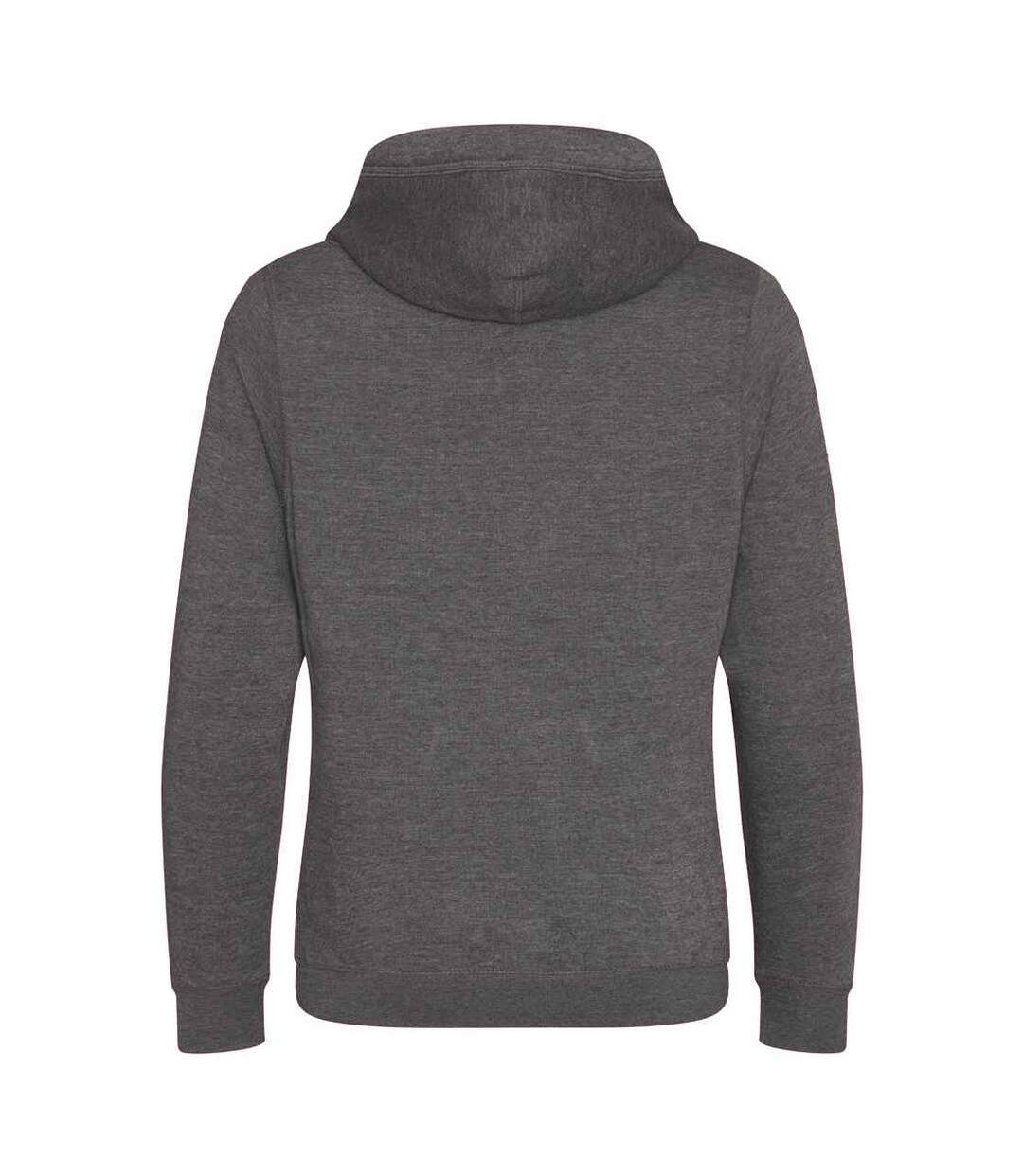 Unisex Adult Cross Neck Hoodie Charcoal Awdis-2