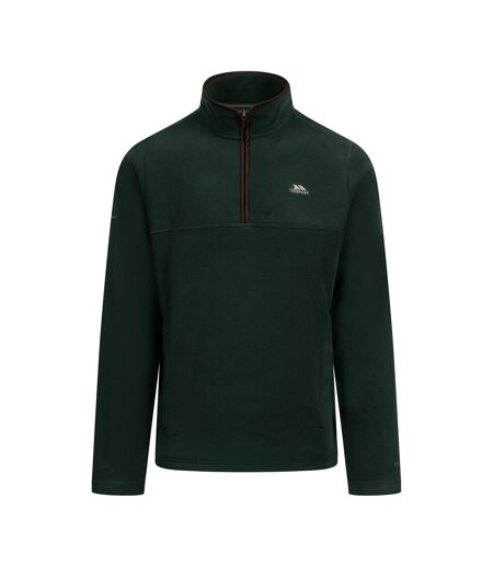 Haut Polaire Uni À Col Montant Zippé Huntar Homme Vert Foncé Trespass
