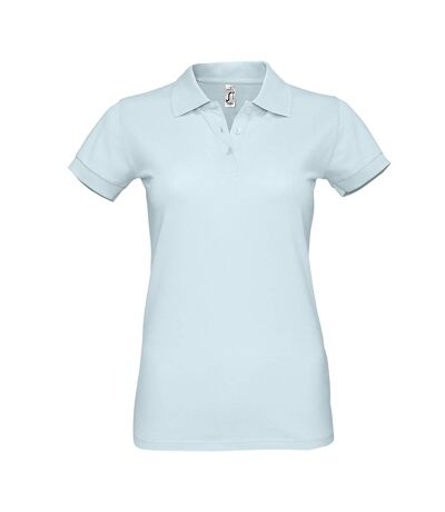 SOLS Womens/Ladies Perfect Pique Short Sleeve Polo Shirt (Creamy Blue) - UTPC282
