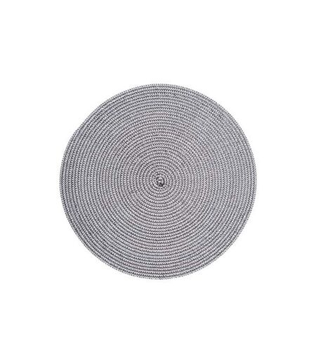 Set de Table Rond Tressé 38cm Noir & Blanc