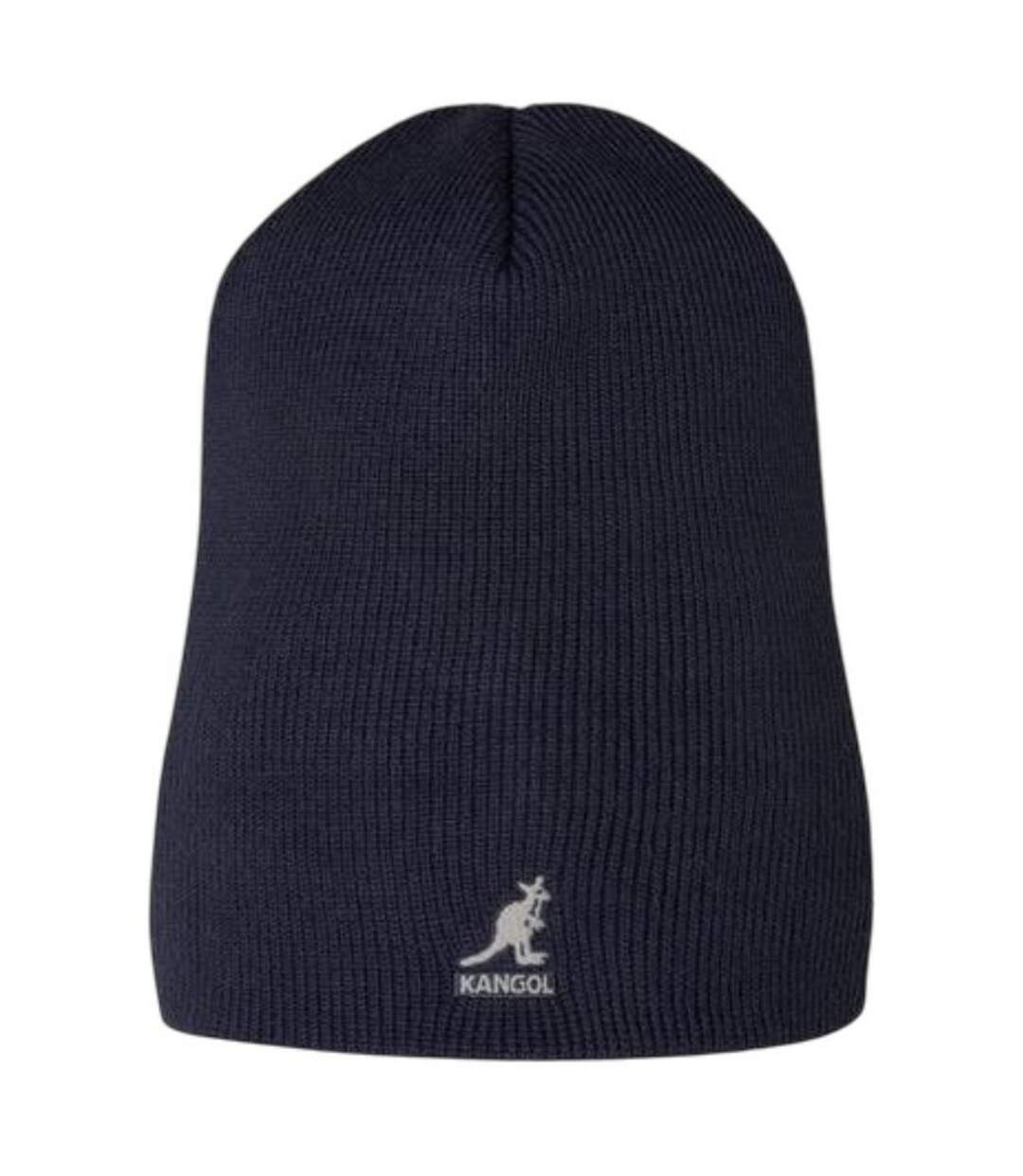 Embroidered Logo Acrylic Pull-on Beanie Dark Blue Kangol-1