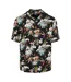 Mens Tropical Viscose Resort Shirt Black Multicoloured Urban Classics-1