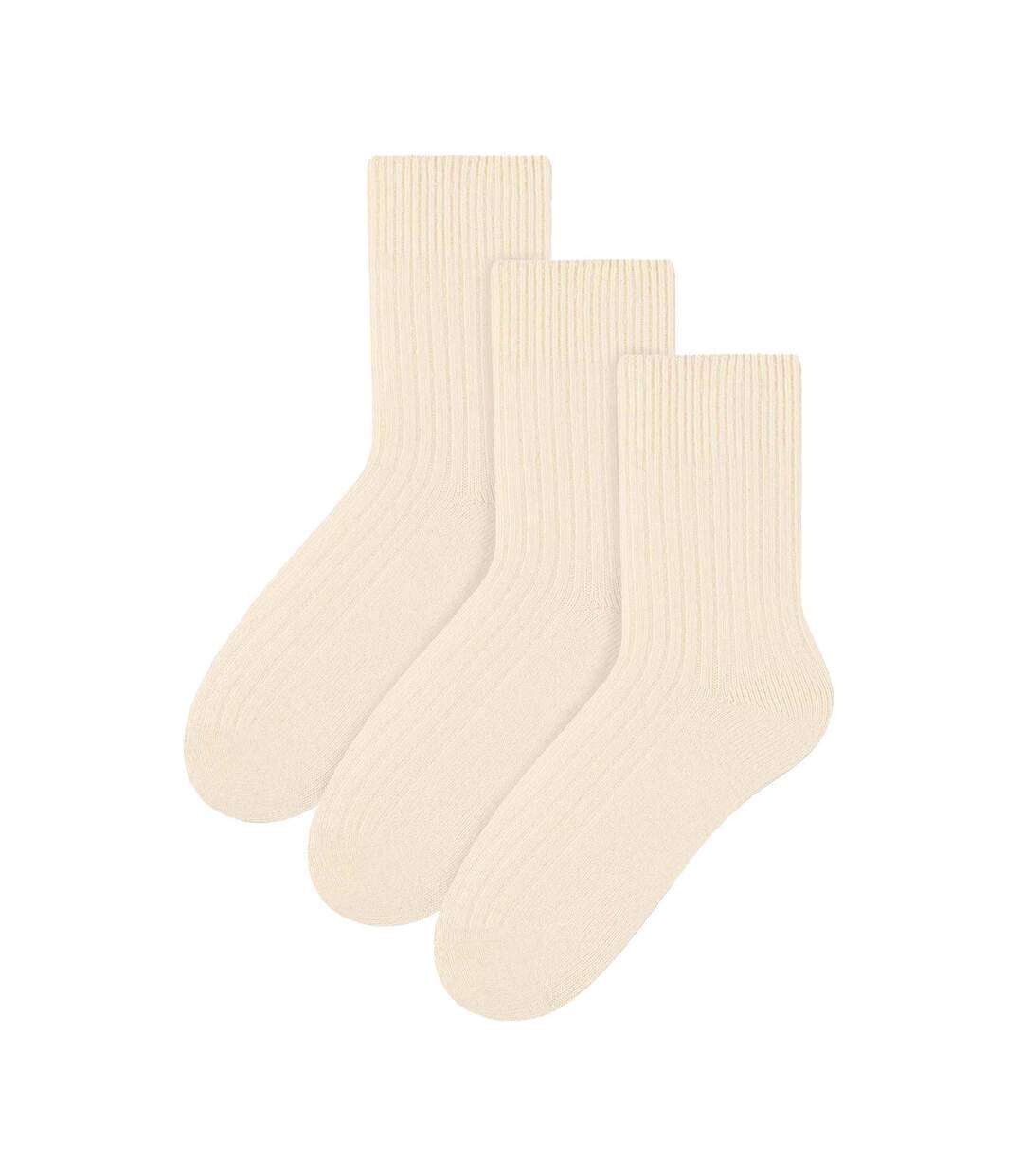 Steven - 3 Paires Femme Chaussettes Laine Mi-mollet Respirant Chaudes-1