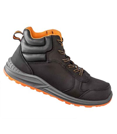 Unisex adult stirling safety boots black/grey WORK-GUARD by Result