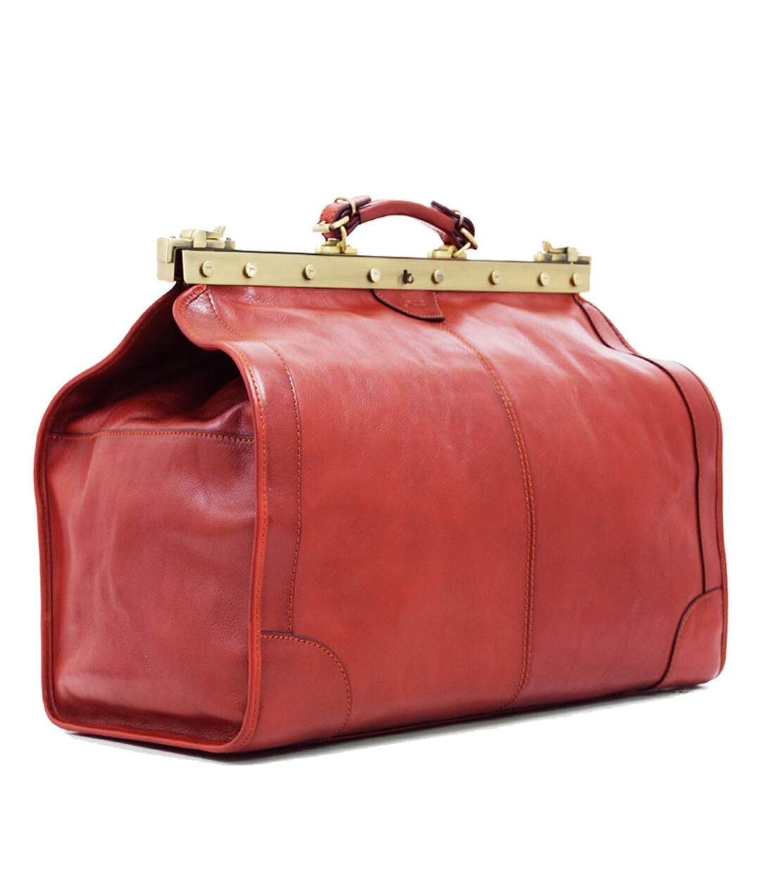 Katana - Sac de voyage en cuir Doctor Bag - rouge - 2103-1