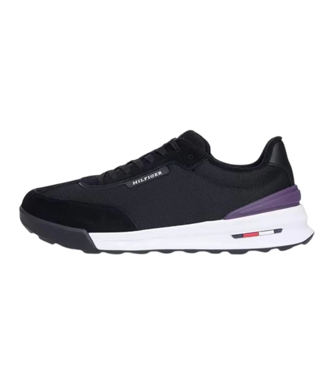 Mens Retro Textured Running Trainers Black Tommy Hilfiger-2