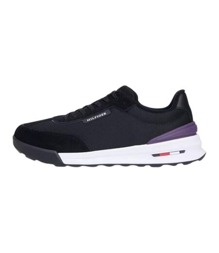Mens Retro Textured Running Trainers Black Tommy Hilfiger