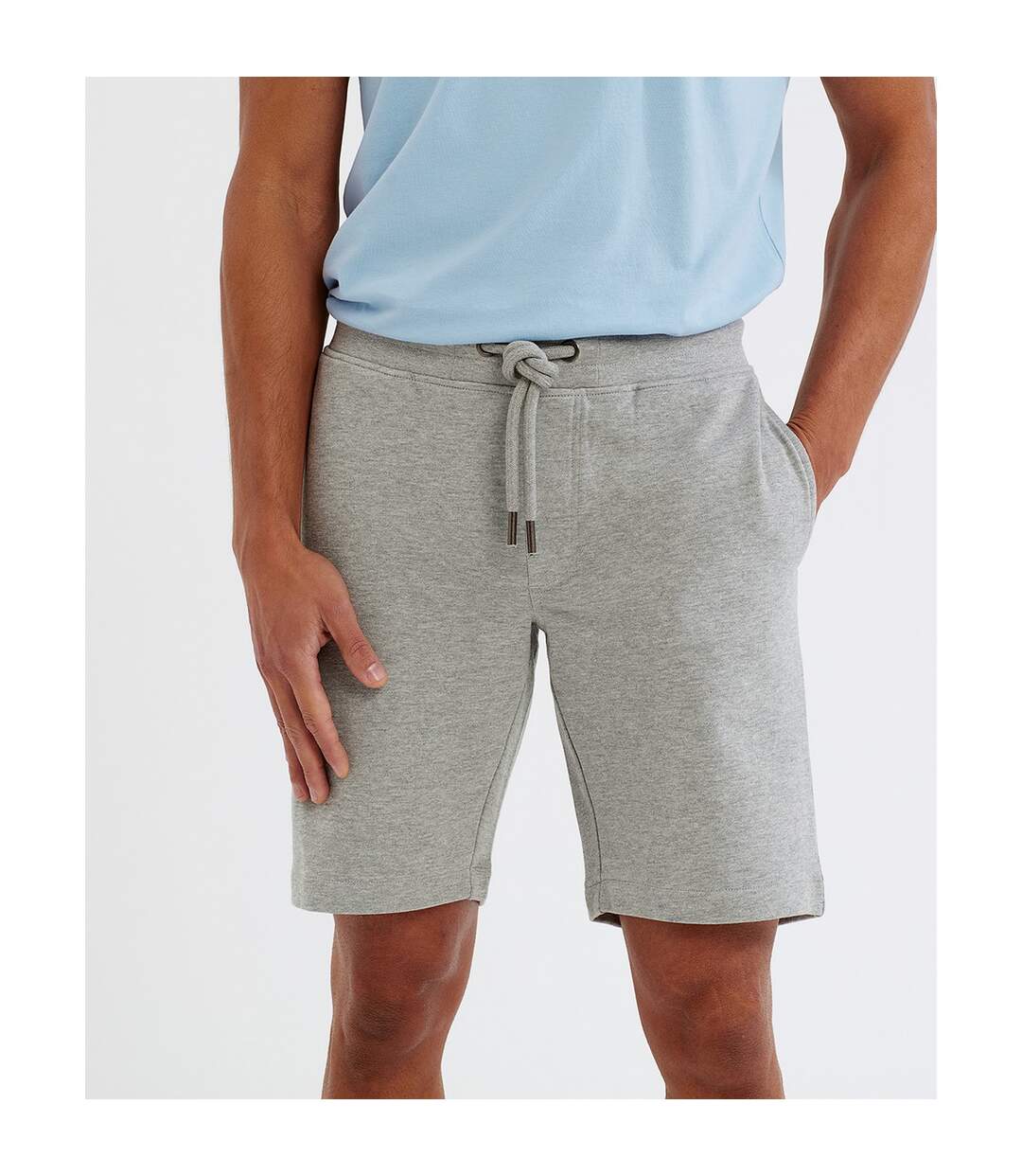 Mens recycled jersey shorts heather grey melange Generic