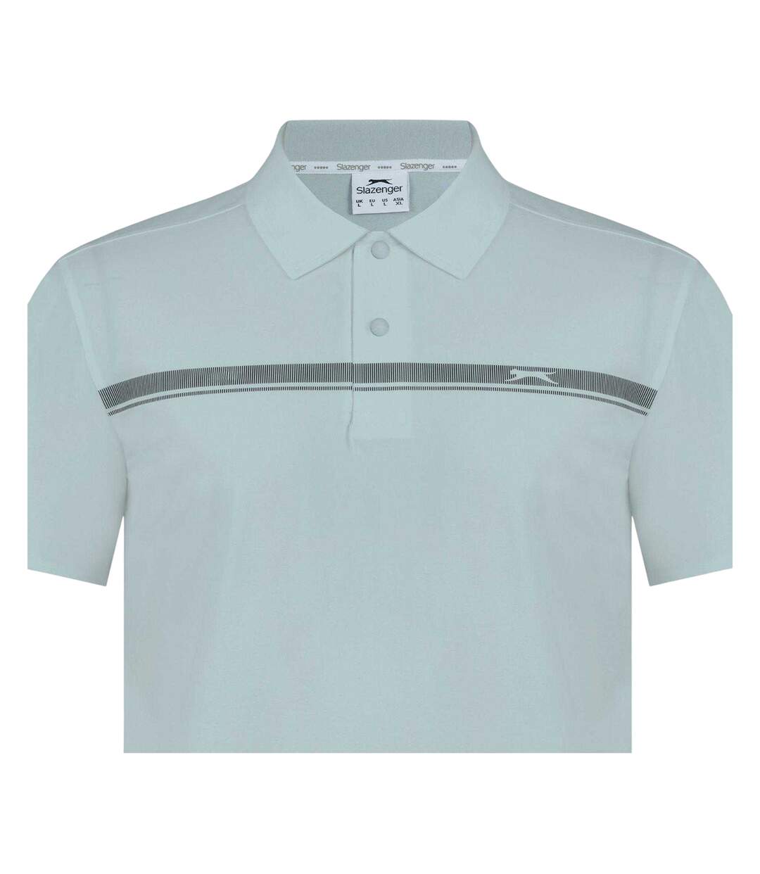 Polo Golf Motif/style Rayures Contrastées Homme Gris Slazenger-3
