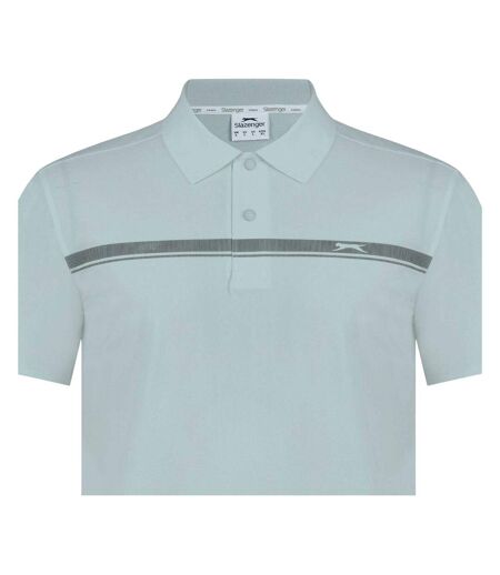 Polo Golf Motif/style Rayures Contrastées Homme Gris Slazenger