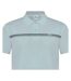 Polo Golf Motif/style Rayures Contrastées Homme Gris Slazenger-3