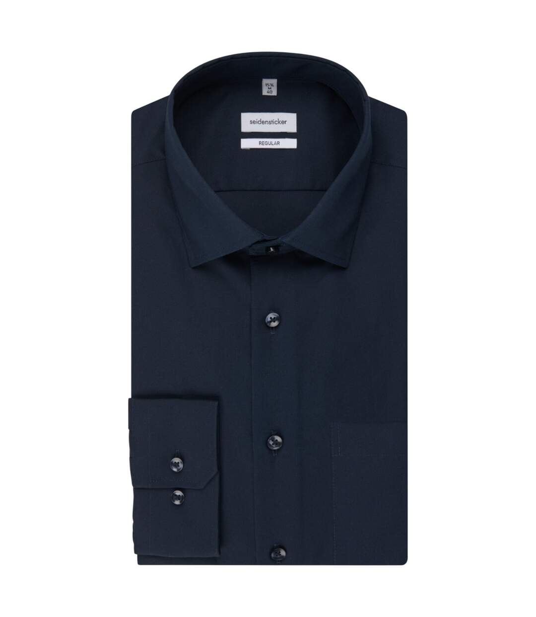 Chemise Manches Longues Homme Bleu Foncé Seidensticker-3