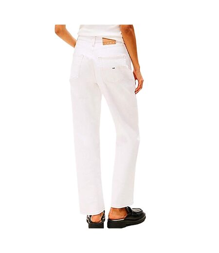 Jean droit blanc femme tommy hilfiger layla - w26-l30