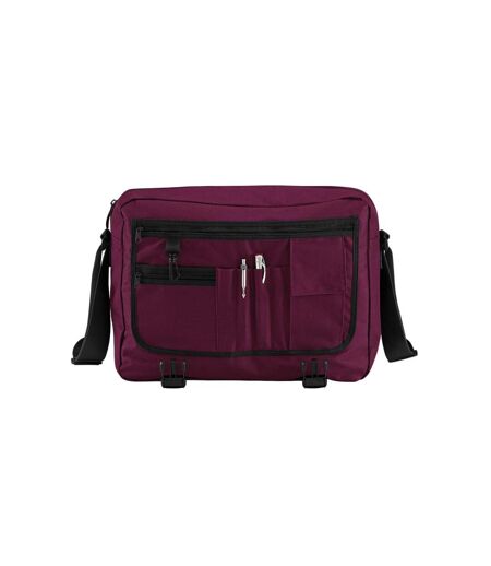 Bagbase Contrast Detail Messenger Bag (Burgundy) (One Size) - UTPC6010