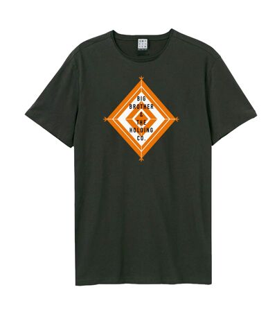 Unisex Adult Big Brother & The Holding Company Logo T-shirt Charcoal Amplified