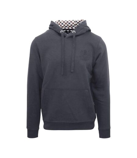 Mens Logo Hoodie Antracite Aquascutum