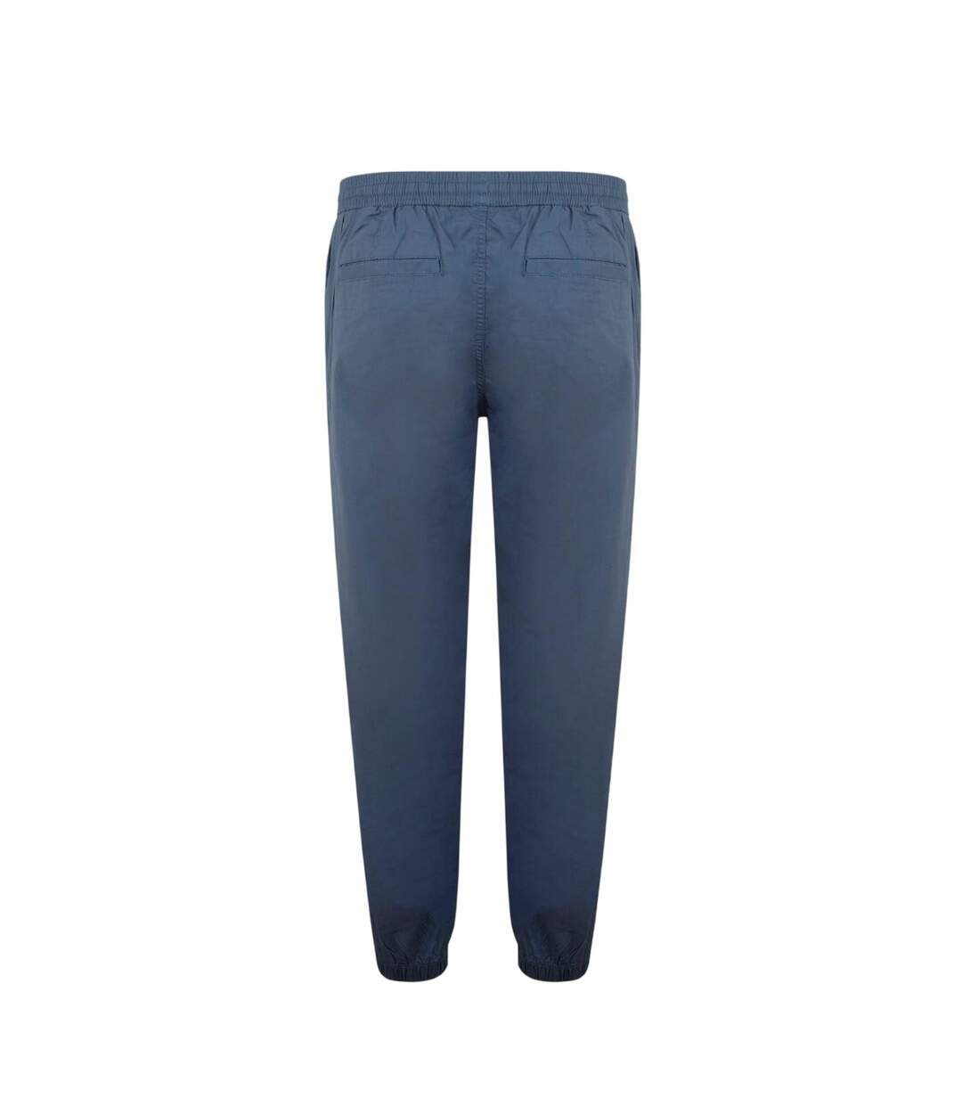 Mens Cotton Poplin Trousers Blue Fabric-2