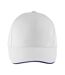 Casquette De Baseball Long Beach Blanc Bleu Marine SOLS-1