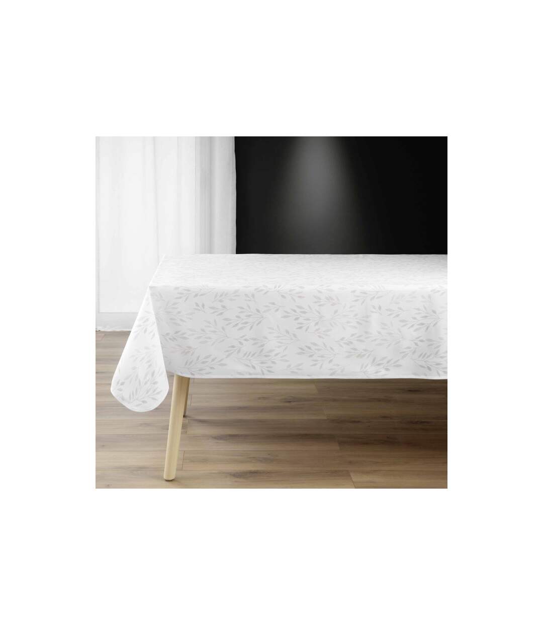 Nappe Antitache Imprimé Lonigold 150x240cm Blanc-1
