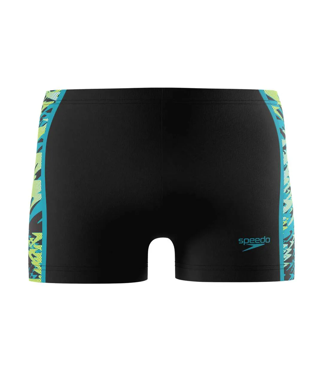 Mens Hyperboom Splice Swim Shorts Black Green Speedo-1